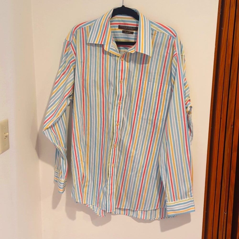 Forsyth of Canada Men's LG Multicolored Dress shirt